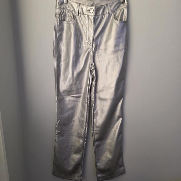 House of Harlow 1960 Pants - House of Harlow 1960 Metallic Silver Pants
